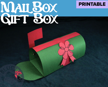 Preview of Christmas Gift Mailbox Craft,  Printable Template, No Prep