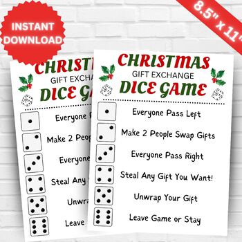 The Gift Exchange Dice Game: How to Play - White Elephant Rules