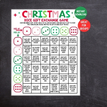 Roll the Dice Gift Exchange Games | Christmas gift games, Christmas games, Christmas  games for family