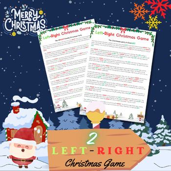 Christmas Left Right Game, Elf Left Right Funny Story Pass the Gift  Exchange Game, Christmas Reunion Party Activity Gift Swap Icebreaker