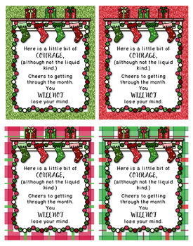 Christmas Gift Idea and Tags - Courage In A Cup! by O Classroom My ...