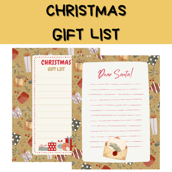 Preview of Christmas Gift List