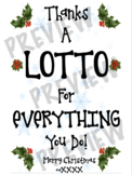 Christmas Gift Tag--Lottery Ticket