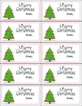 Christmas Gift Tags by Kayla's Korner | Teachers Pay Teachers