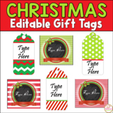 Christmas Gift Tags Editable - Holiday Labels Printable Fo