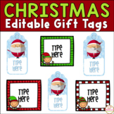 Editable Labels - Christmas and Holiday Gift Tags Printable - Name