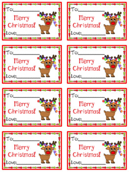 Christmas Gift Tags For Students And Teachers by LiMish Creations