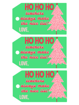 Nice List Christmas Gift Labels