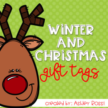 Preview of Christmas Gift Tags & Thank You Notes For Teachers and Students