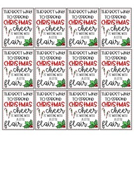 Christmas Gift Tags for Teachers - Flair Pens by Creatively Teaching First