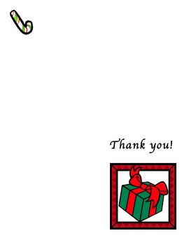 Preview of Christmas Gift Thank You Card