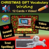 Christmas Gift Vocabulary Writing | Boom Cards | Video | E