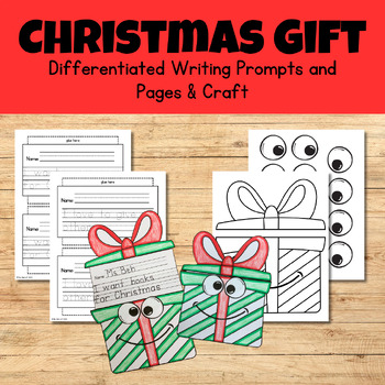 Christmas Gift Writing Craftivity - Fun & Engaging Writing Prompts & Craft