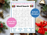 Christmas Gifts for Kids Word Search | Christmas Word Search