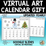 Christmas Gifts for Parents ART Calendar | Digital Google Slides