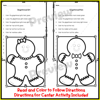 Download Read and Color to Follow Directions Activities | Reading Comprehension December