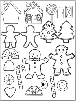 Christmas Gingerbread Clip Art by Sticky Foot Studio | TPT