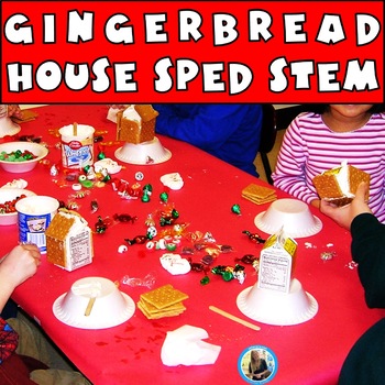 Preview of Christmas Gingerbread House STEM Activities SPED Science Pre-K Kindergarten