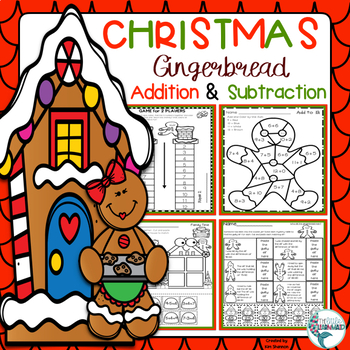 Preview of Christmas Gingerbread Math Addition and Subtraction Packet
