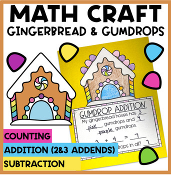 Preview of Christmas Gingerbread and Gumdrop Math Craftivities!