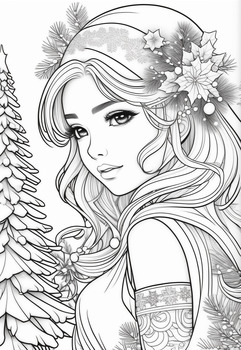 Christmas Coloring Books For Girls: Art Beautiful and Unique