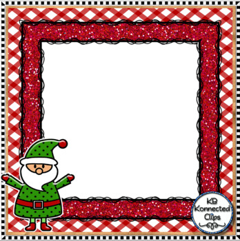 Christmas Glitter Frames, Papers & Dudes Square Rectangle by KB Konnected