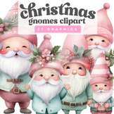 Christmas Gnomes Clipart | Holiday Transparent PNG Files