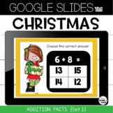 Christmas Google Slides™ Addition Facts Practice Set 1