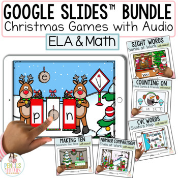 Preview of Christmas Google Slides™ Bundle | Digital Games for Kindergarten | PreK | 1st