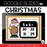 Christmas Google Slides™ Multiplication Facts Practice Set 1