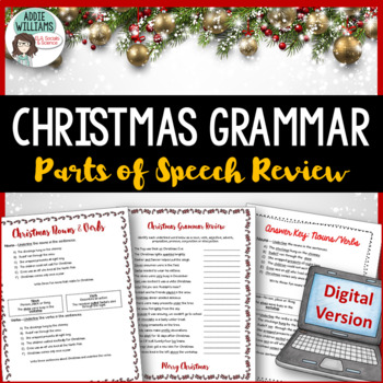 Preview of Christmas Grammar Activities - DIGITAL 