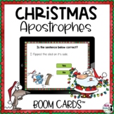 Christmas Grammar Apostrophes Boom Cards | Digital Task Cards