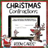 Christmas Grammar Contractions Boom Cards | Digital Task Cards