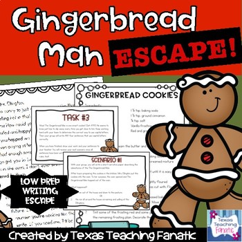 Preview of Christmas Grammar: Gingerbread Man Escape
