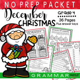Christmas Grammar 4th Grade Worksheet Activities December 