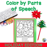 Christmas Grammar Practice Color by Parts of Speech