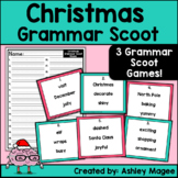 Christmas Grammar Scoot Game Center - 3 Games for Nouns Ve