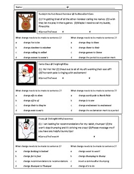 Preview of Christmas Grammar Skills Review