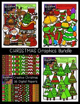 Preview of Christmas Clipart Graphics Bundle {Creative Clips Clipart}