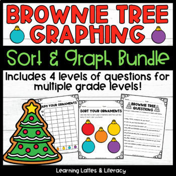 Preview of Christmas Graphing Activity Holiday Ornament Math Sorting Center December Math