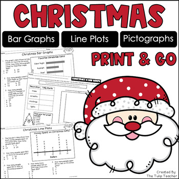 Preview of Christmas Graphs with Bar Graphs, Pictographs, Line Plots, Anchor Charts