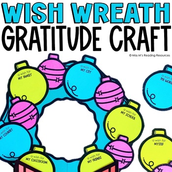 Preview of Christmas Activities Gratitude Craft | Christmas Craft Wish Wreath