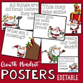 Christmas Growth Mindset Posters: SANTA (EDITABLE)