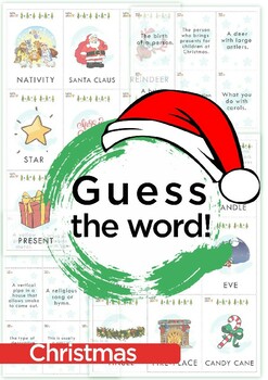 Preview of Christmas! Guess the word -card game