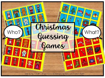 Preview of Christmas Guessing Games:  Who? and What?