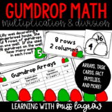 Christmas Gumdrop Multiplication & Division - Math Facts Centers