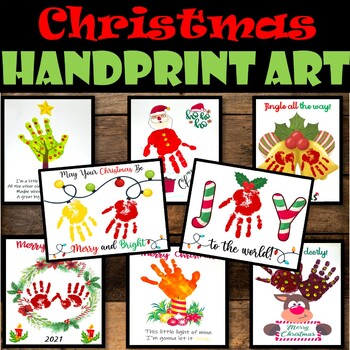 Preview of Christmas Handprint Art | Keepsake Art | Christmas Activities | Christmas Craft