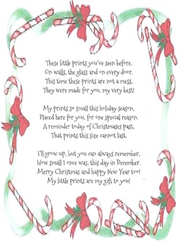 Preview of Christmas Handprint poem