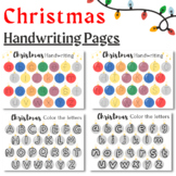 Christmas Handwriting Pages - Trace and Color the alphabet