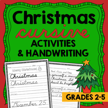 Preview of Christmas Handwriting Practice - Cursive Handwriting Practice Christmas cursive